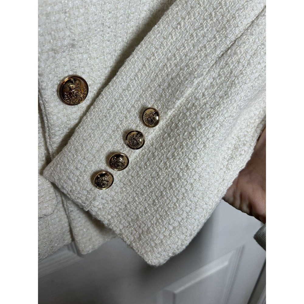 ZUOLAILIN Women’s Tweed Short Blazer Jacket Size M - Picture 7 of 8